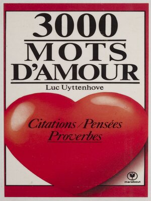 cover image of 3000 mots d'amour